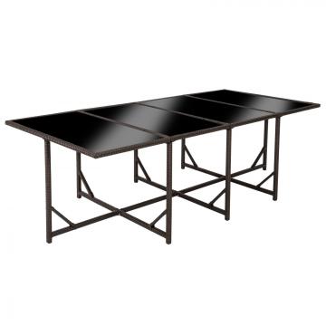 Meubles en rotin noir 8 chaises + 4 tabourets + 1 Table(copie) / Antique