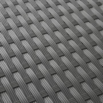 Canapé d'angle en rotin / Gris
