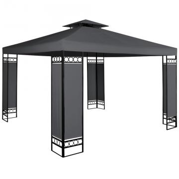 Pavillon, abris de jardin tonnelle 4×3 m Cappucino / Anthracite