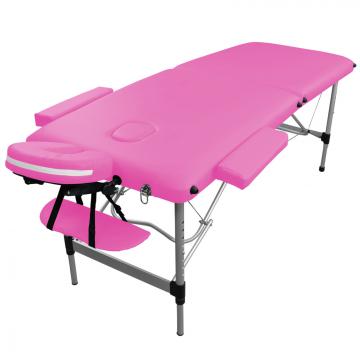 Table de massage Alu - 2 zones pliante - Différents coloris / Rose