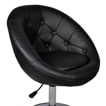 Fauteuil rétro capitonné / Noir
