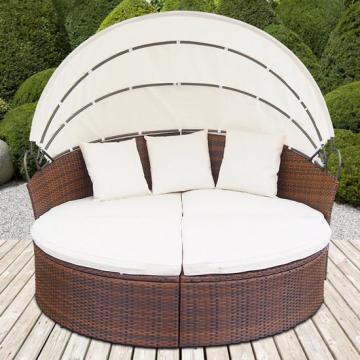 Lit de jardin rond - Ø180cm - Dif. Coloris. / Marron