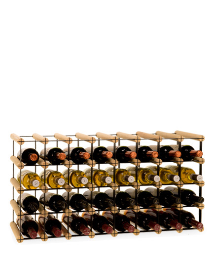ETAGERE pour rangement vin, teinté noir, 81 places