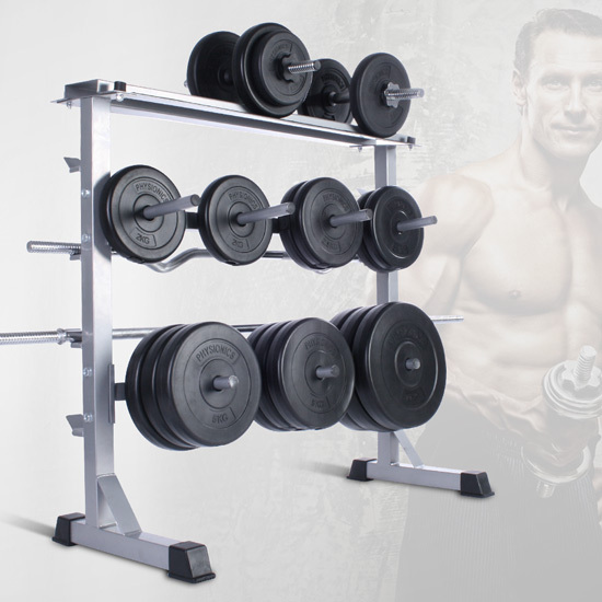 Support Pour Haltères Keenso – Acier, Capacité 50 Kg – Convient Aux Haltères Hexagonaux De 5 à 40 Lbs – Rangement Compact