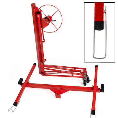 Lève-Plaque Placo Pliable CCLIFE - Charge 68kg - Hauteur 140-350cm